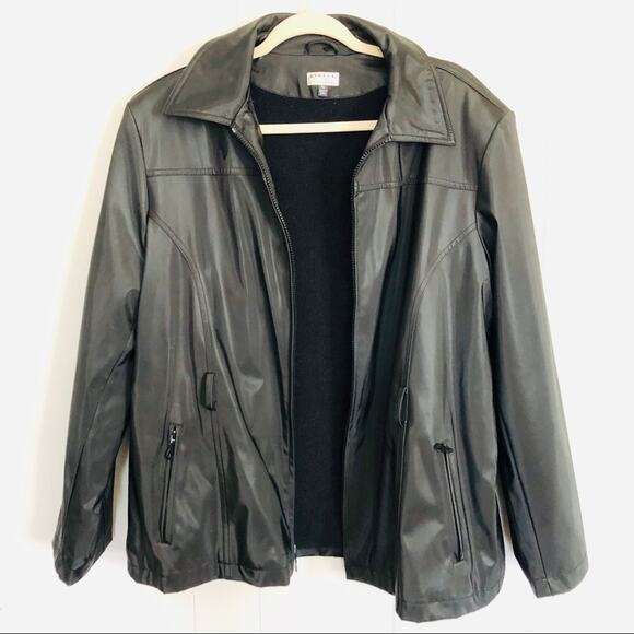 Giacca Gallery black hooded tie waist rain jacket XL - Picture 4 of 8